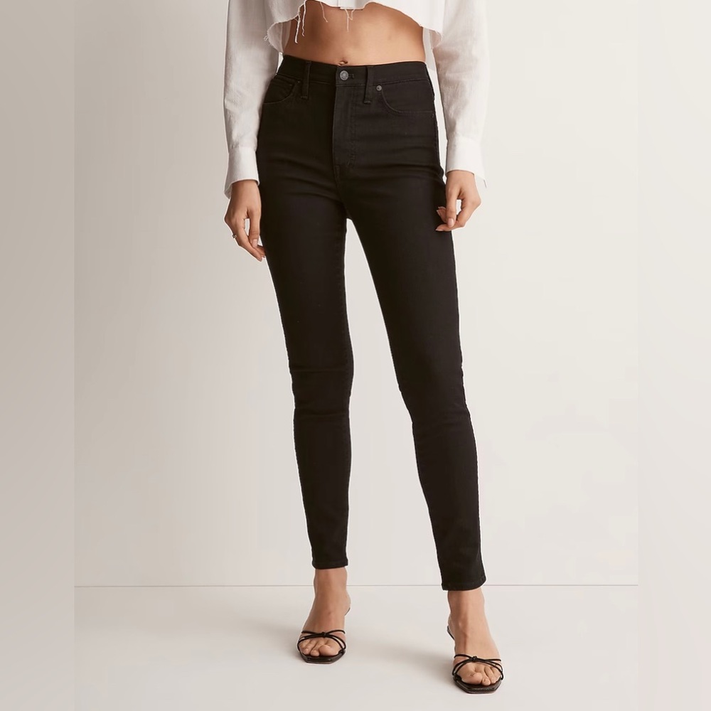 Madewell Women's sz 23 Black Curvy High Rise Skinny Jeans 23X28.5"